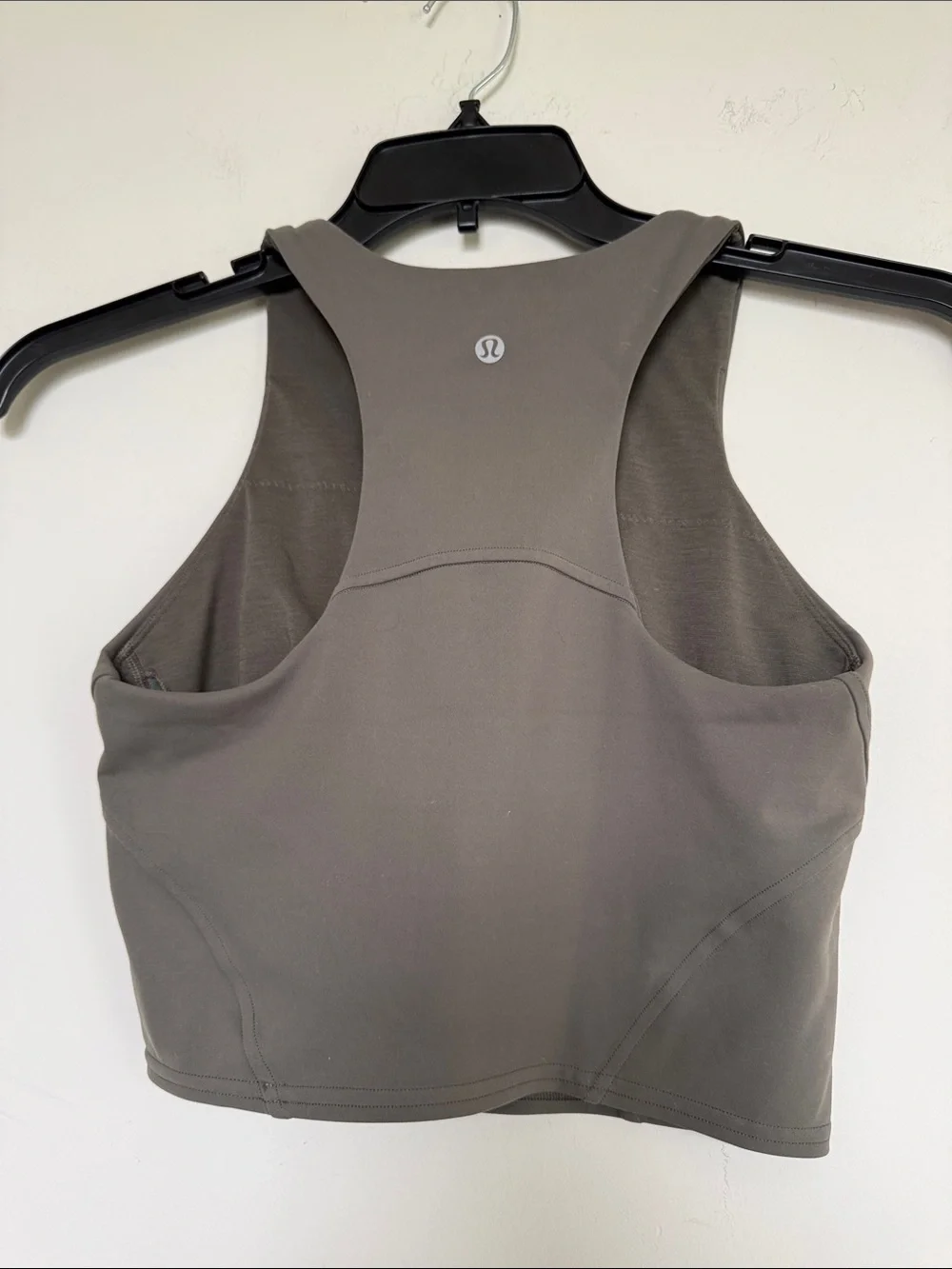 lululemon athletica Racerback Crop Top in Taupe  Green